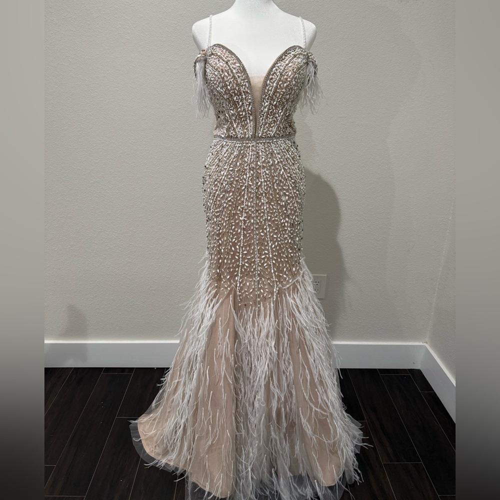 White/Nude Prom Dress